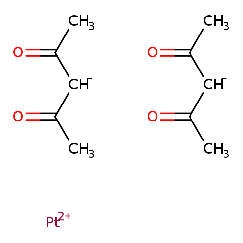 CC(=O)[CH-]C(=O)C.CC(=O)[CH-]C(=O)C.[Pt+2]