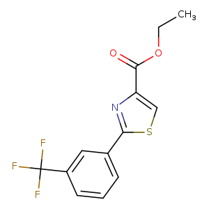 CCOC(=O)c1csc(n1)c1cccc(c1)C(F)(F)F