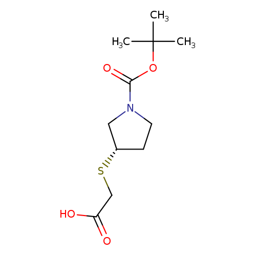 OC(=O)CS[C@H]1CCN(C1)C(=O)OC(C)(C)C