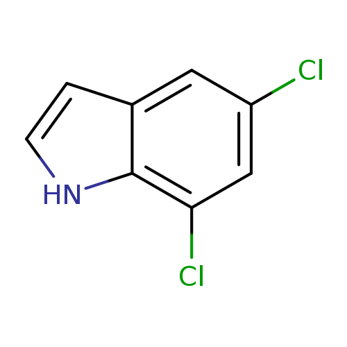 Clc1cc(Cl)c2c(c1)cc[nH]2