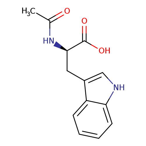 CC(=O)N[C@@H](C(=O)O)Cc1c[nH]c2c1cccc2