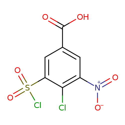 OC(=O)c1cc([N+](=O)[O-])c(c(c1)S(=O)(=O)Cl)Cl