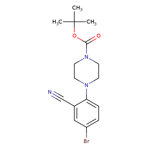 N#Cc1cc(Br)ccc1N1CCN(CC1)C(=O)OC(C)(C)C