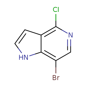 Brc1cnc(c2c1[nH]cc2)Cl