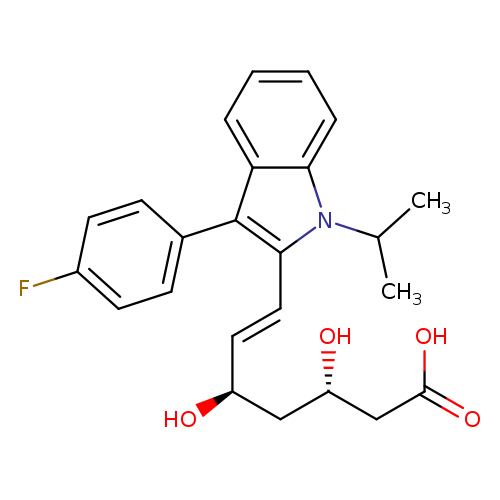 OC(=O)C[C@H](C[C@H](/C=C/c1c(c2ccc(cc2)F)c2c(n1C(C)C)cccc2)O)O