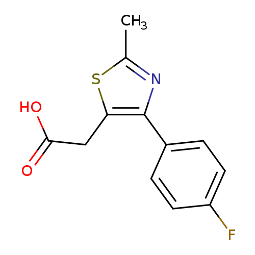 OC(=O)Cc1sc(nc1c1ccc(cc1)F)C