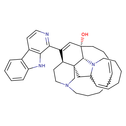 O[C@@]12CCC=CCCCCN3C[C@]4([C@H]2N2CCCCC=CC2C4)[C@H](C(=C1)c1nccc2c1[nH]c1c2cccc1)CC3