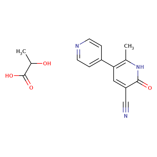 OC(=O)C(O)C.N#Cc1cc(c2ccncc2)c([nH]c1=O)C