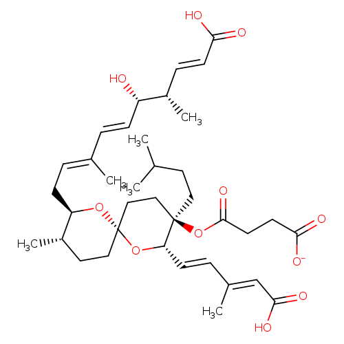 CC(CC[C@]1(CC[C@@]2(O[C@H]1/C=C/C(=C/C(=O)O)/C)CC[C@@H]([C@H](O2)C/C=C(/C=C/[C@@H]([C@H](/C=C/C(=O)O)C)O)C)C)OC(=O)CCC(=O)[O-])C