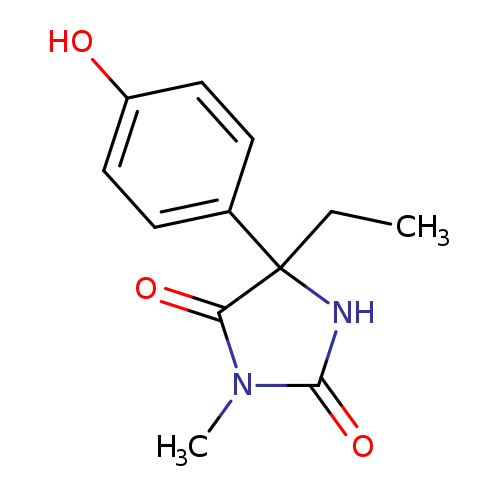 CCC1(NC(=O)N(C1=O)C)c1ccc(cc1)O