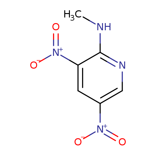 CNc1ncc(cc1[N+](=O)[O-])[N+](=O)[O-]