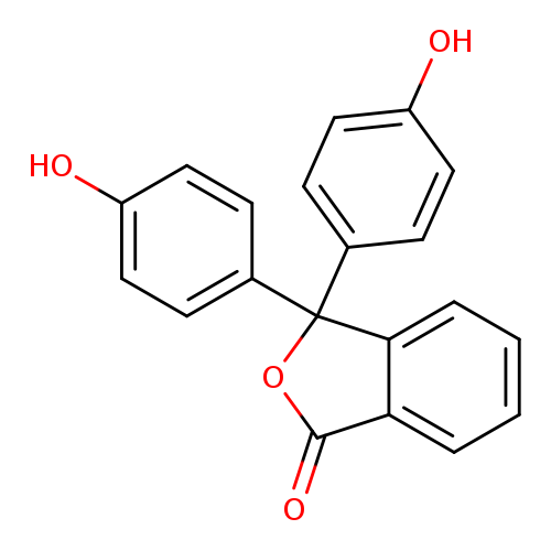 Oc1ccc(cc1)C1(OC(=O)c2c1cccc2)c1ccc(cc1)O