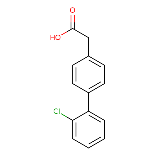 OC(=O)Cc1ccc(cc1)c1ccccc1Cl