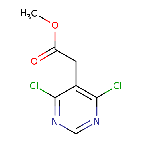 COC(=O)Cc1c(Cl)ncnc1Cl