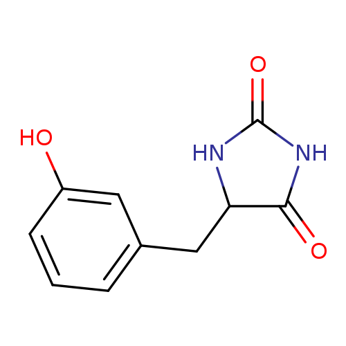 O=C1NC(=O)C(N1)Cc1cccc(c1)O