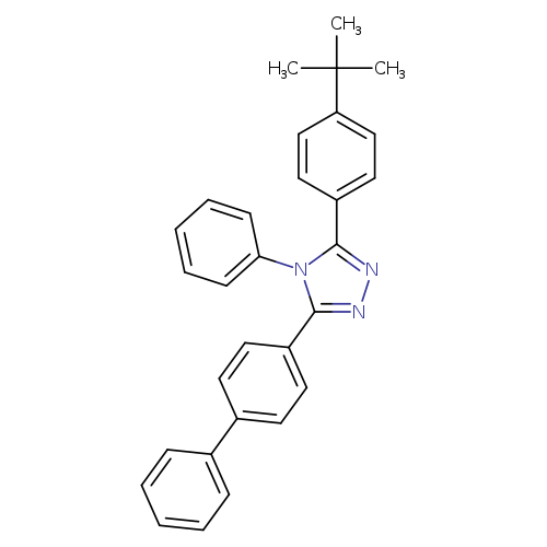 CC(c1ccc(cc1)c1nnc(n1c1ccccc1)c1ccc(cc1)c1ccccc1)(C)C