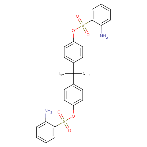 Nc1ccccc1S(=O)(=O)Oc1ccc(cc1)C(c1ccc(cc1)OS(=O)(=O)c1ccccc1N)(C)C