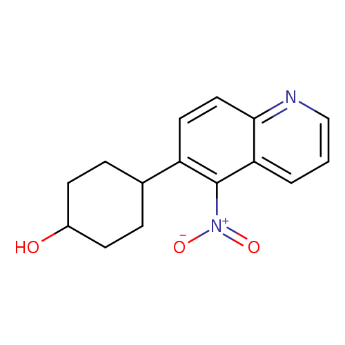 OC1CCC(CC1)c1ccc2c(c1[N+](=O)[O-])cccn2