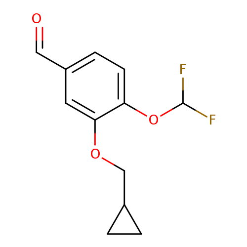 O=Cc1ccc(c(c1)OCC1CC1)OC(F)F