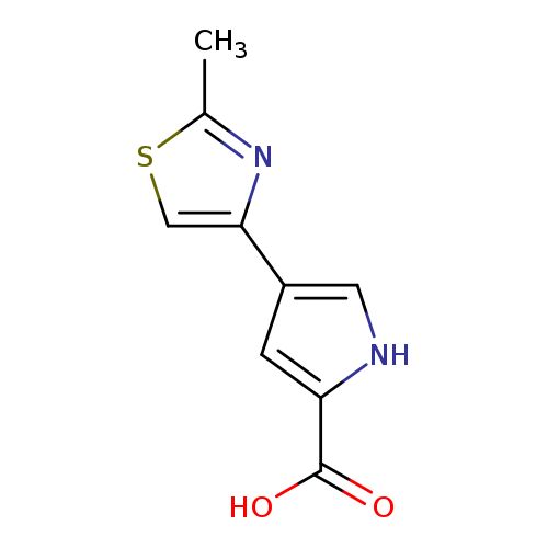 Cc1scc(n1)c1c[nH]c(c1)C(=O)O