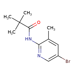Brc1cnc(c(c1)C)NC(=O)C(C)(C)C