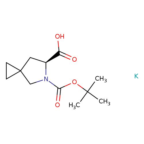 O=C(N1CC2(C[C@H]1C(=O)O)CC2)OC(C)(C)C.[K]