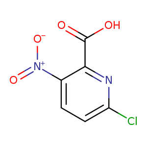[O-][N+](=O)c1ccc(nc1C(=O)O)Cl