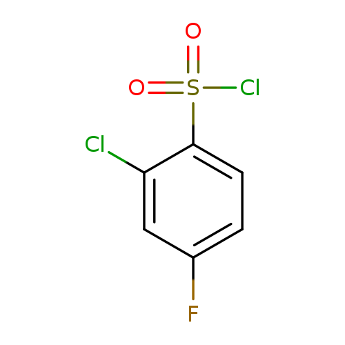 Fc1ccc(c(c1)Cl)S(=O)(=O)Cl