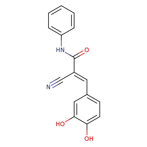 N#C/C(=Cc1ccc(c(c1)O)O)/C(=O)Nc1ccccc1