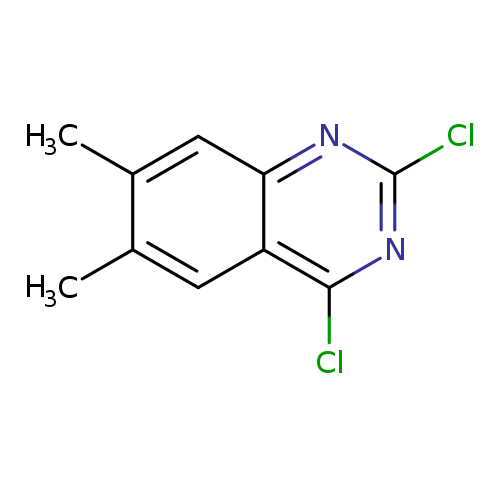 Clc1nc2cc(C)c(cc2c(n1)Cl)C