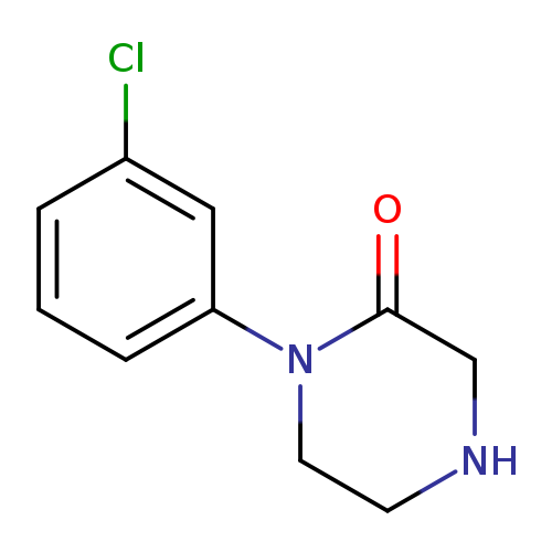 Clc1cccc(c1)N1CCNCC1=O