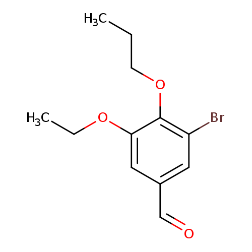 CCCOc1c(Br)cc(cc1OCC)C=O