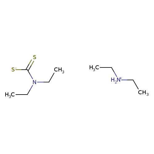 CCN(C(=S)[S-])CC.CC[NH2+]CC