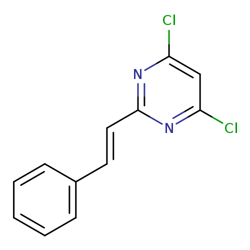 Clc1nc(/C=C/c2ccccc2)nc(c1)Cl