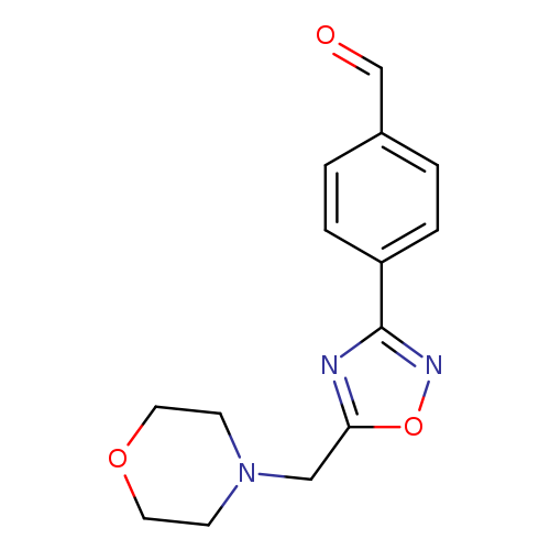 O=Cc1ccc(cc1)c1noc(n1)CN1CCOCC1