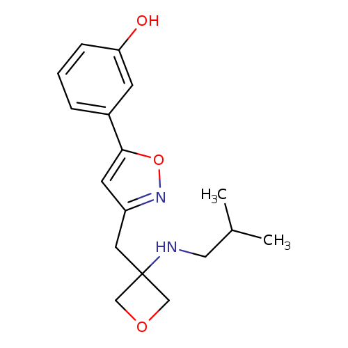 CC(CNC1(COC1)Cc1noc(c1)c1cccc(c1)O)C