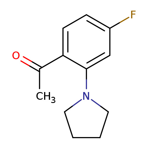 CC(=O)c1ccc(cc1N1CCCC1)F