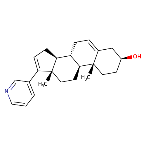 O[C@H]1CC[C@]2(C(=CC[C@@H]3[C@@H]2CC[C@]2([C@H]3CC=C2c2cccnc2)C)C1)C