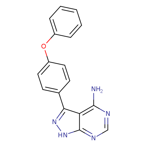 Nc1ncnc2c1c(n[nH]2)c1ccc(cc1)Oc1ccccc1