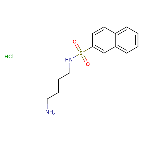 NCCCCNS(=O)(=O)c1ccc2c(c1)cccc2.Cl