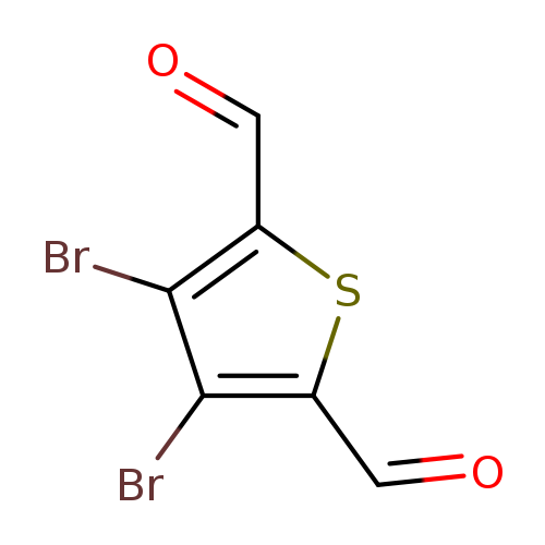 O=Cc1sc(c(c1Br)Br)C=O