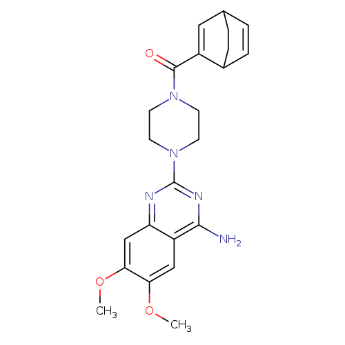 COc1cc2nc(nc(c2cc1OC)N)N1CCN(CC1)C(=O)C1=CC2CCC1C=C2