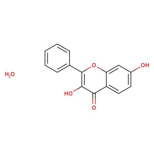 Oc1ccc2c(c1)oc(c(c2=O)O)c1ccccc1.O