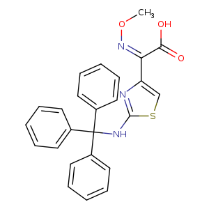 CO/N=C(/c1csc(n1)NC(c1ccccc1)(c1ccccc1)c1ccccc1)C(=O)O