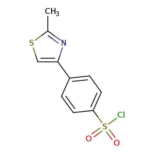 Cc1scc(n1)c1ccc(cc1)S(=O)(=O)Cl
