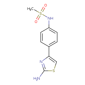 Nc1scc(n1)c1ccc(cc1)NS(=O)(=O)C