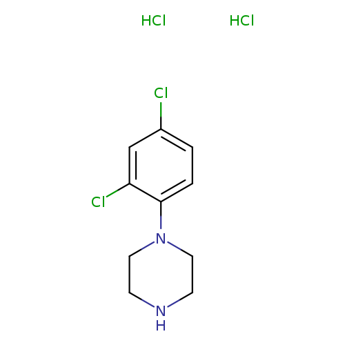 Clc1ccc(c(c1)Cl)N1CCNCC1.Cl.Cl