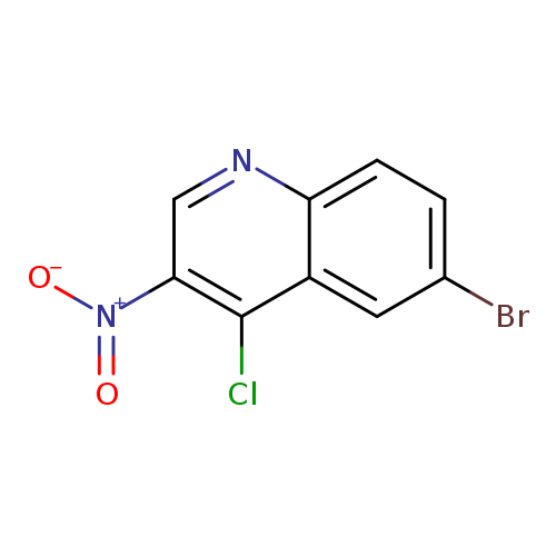 Brc1ccc2c(c1)c(Cl)c(cn2)[N+](=O)[O-]