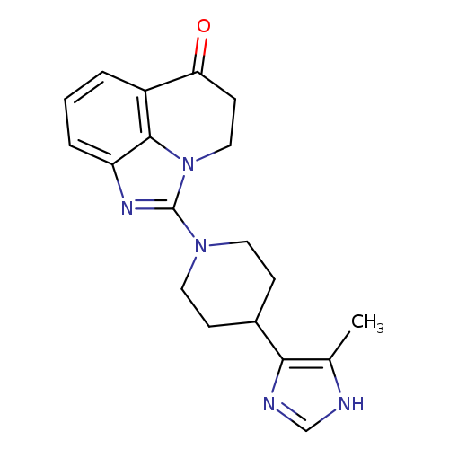 O=C1CCn2c3c1cccc3nc2N1CCC(CC1)c1nc[nH]c1C