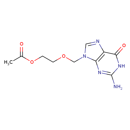 CC(=O)OCCOCn1cnc2c1nc(N)[nH]c2=O